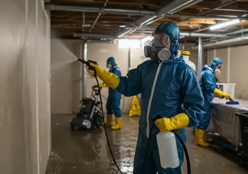 Basement Sanitization and Antimicrobial Treatment process in Roslyn Harbor, NY