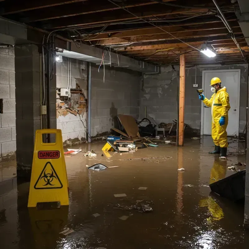 Flooded Basement Electrical Hazard in Roslyn Harbor, NY Property